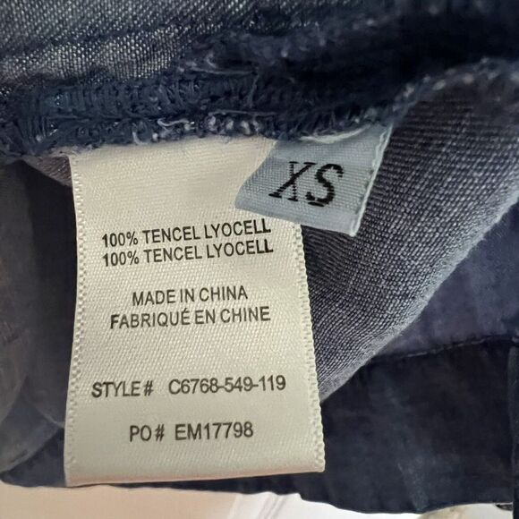 Cloth and Stone Womens Mini Dress Chambray 100% Tencil Off Shoulder Size XS Blue - Picture 6 of 7